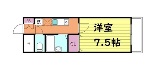 プリヴェ1号館【4階】の間取り