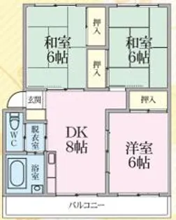 日豊スカイハイツ【5階】の間取り