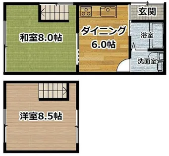 京都府京都市伏見区深草北新町【一戸建】の間取り