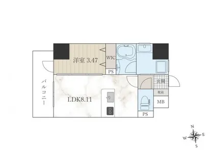 福岡県北九州市小倉北区魚町3丁目【マンション】の間取り