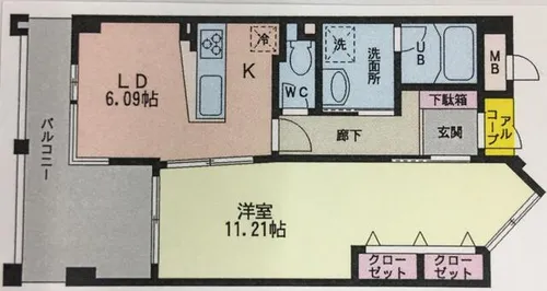 ピュアライフ砂津【3階】の間取り