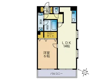 福岡県福岡市中央区高砂1丁目【マンション】の間取り