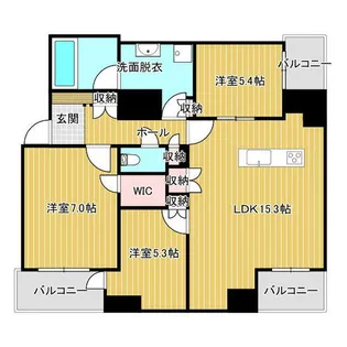 大阪府大阪市福島区福島3丁目【マンション】の間取り