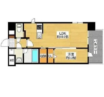 ルーグ箱崎【701号室】の間取り