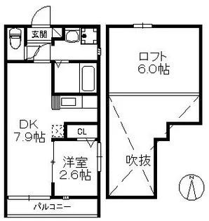 ピュール室見【103号室】の間取り
