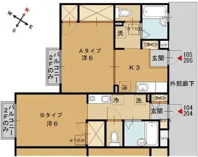 ラフィーネ【101号室】の間取り