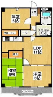 福岡県福岡市早良区小田部5丁目【マンション】の間取り