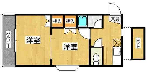 ドール友丘2【1階】の間取り