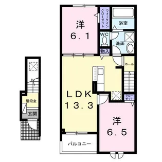 アーベイン西町【2階】の間取り