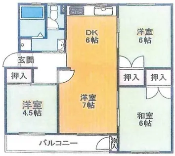 ひよどり台2団地16号棟【5階】の間取り