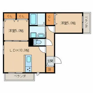 サリーチェ城南【3階】の間取り