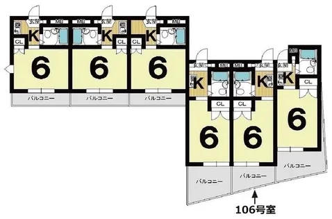 樫原マンション【1階】の間取り