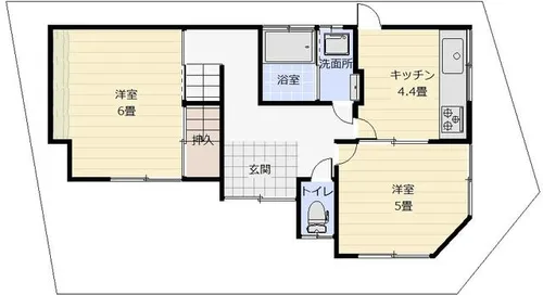 大阪府藤井寺市東藤井寺町【一戸建】の間取り