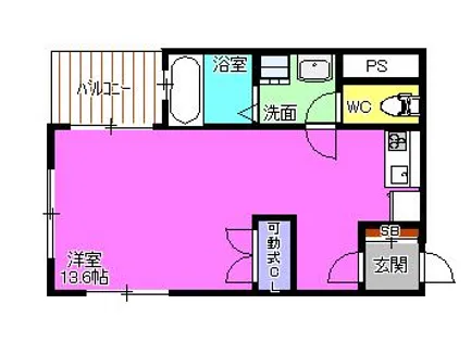 ソレイユ平野【2階】の間取り