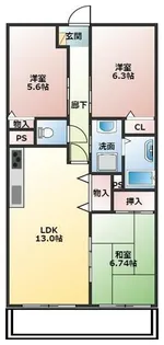 レジデンスドゥミルドゥ【504号室】の間取り