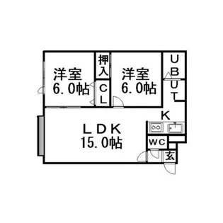 ベルツリーⅡ【203号室】の間取り