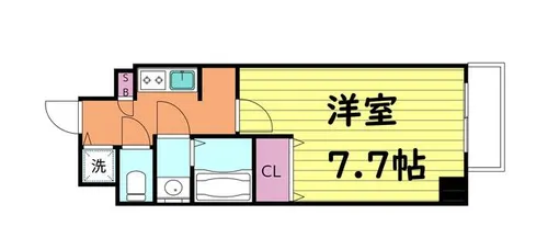 S-RESIDENCE緑橋駅前【8階】の間取り