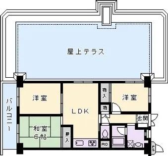 日商岩井第2緑地公園マンション【701号室】の間取り