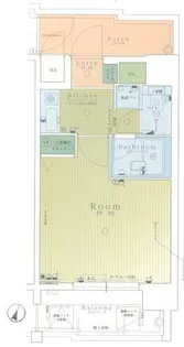 ラナップスクエア三宮プライム【4階】の間取り