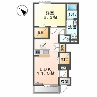 マニエール【1階】の間取り