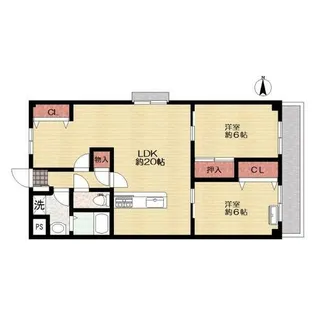 第3山内マンション【2階】の間取り