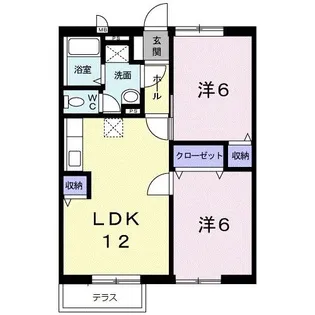 サンヒルズA【1階】の間取り