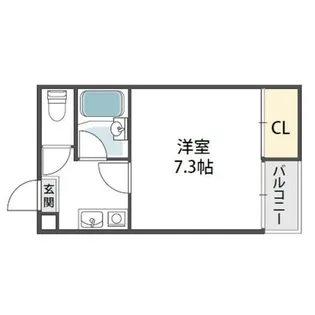 ビロウズコマガワパート1【2階】の間取り