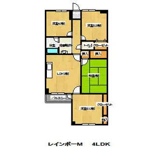 レインボーM【4階】の間取り