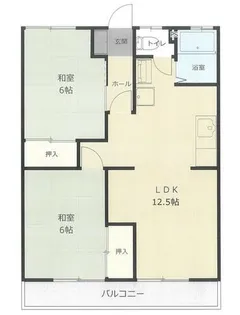 フラワーコーポE棟【203号室】の間取り