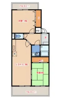 福岡県福岡市西区野方2丁目【マンション】の間取り