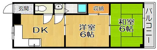 アフロディテ園田【2階】の間取り