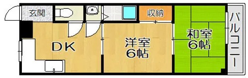 アフロディテ園田【2階】の間取り