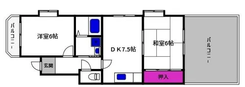 兵庫県神戸市東灘区住吉東町3丁目【マンション】の間取り