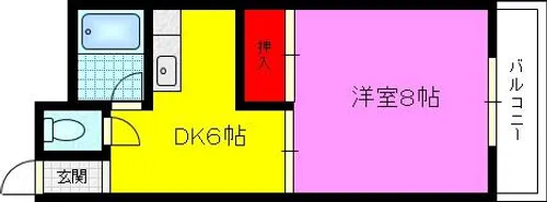 ハピネスカワグチ【301号室】の間取り