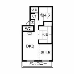カワベビル【308号室】の間取り