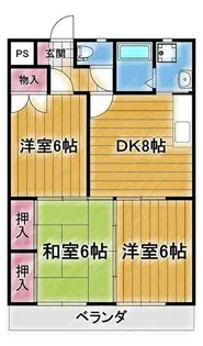 レジデンス中央【303号室】の間取り