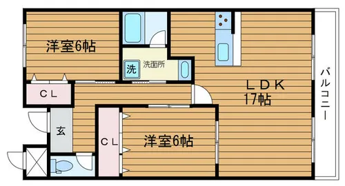 大阪府吹田市五月が丘北【マンション】の間取り
