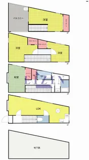 兵庫県神戸市中央区下山手通4丁目【一戸建】の間取り