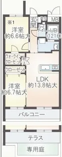 大阪府大阪市旭区千林2丁目【マンション】の間取り