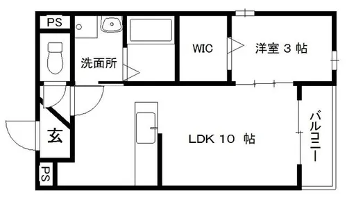大阪府箕面市石丸2丁目【アパート】の間取り