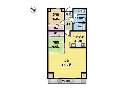 大阪府泉佐野市羽倉崎2丁目【マンション】の間取り
