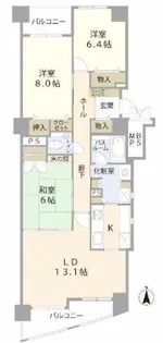 福岡県福岡市早良区百道浜4丁目【マンション】の間取り
