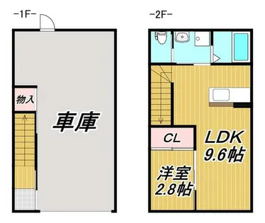 エクセルガレージ葛原BASE【1階】の間取り