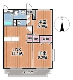 ユーミースマイル【3階】の間取り