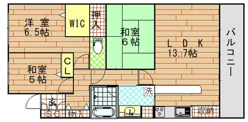 リバーガーデンこのはな【8階】の間取り