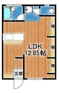 大川中央ビル【307号室】の間取り