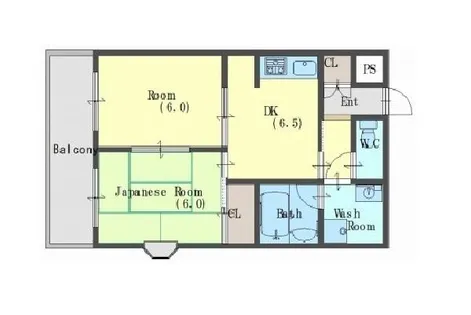 メゾンド中新開【1階】の間取り