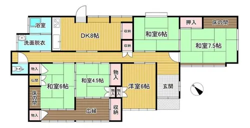 福岡県遠賀郡岡垣町桜台【一戸建】の間取り