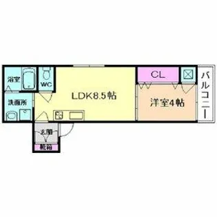グリッター長田【1階】の間取り