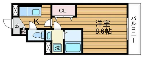 ナウトローネ【1階】の間取り